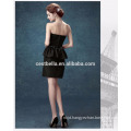 New arrival mature black short bodycon beautiful dubai evening dress off shoulder black formal party wear